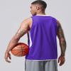 10-Pack Men's Reversible Custom Basketball Jerseys, Plain Mesh Athletic Sleeveless Shirts Blank Team Uniforms Set (Purple/White) view 4