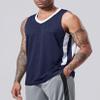 10-Pack Men's Reversible Custom Basketball Jerseys, Plain Mesh Athletic Sleeveless Shirts Blank Team Uniforms Set (Navy/White) view 3