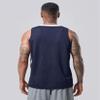 10-Pack Men's Reversible Custom Basketball Jerseys, Plain Mesh Athletic Sleeveless Shirts Blank Team Uniforms Set (Navy/White) view 4