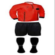 New! 2018 Pro Soccer Referee Package Full Sleeve (3 Piece) (Red, AXXL (Chest 52-54"))