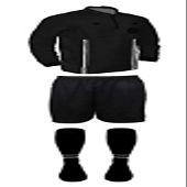 New! 2018 Pro Soccer Referee Package Full Sleeve (3 Piece) (Black, AM (Chest 40-42"))
