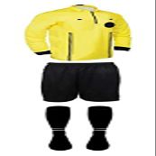 New! 2018 Pro Soccer Referee Package Full Sleeve (3 Piece) (Yellow, AL (Chest 44-46"))