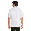 9 Crowns Essentials Men's Guayabera Button Down Shirt-White-Large view 3