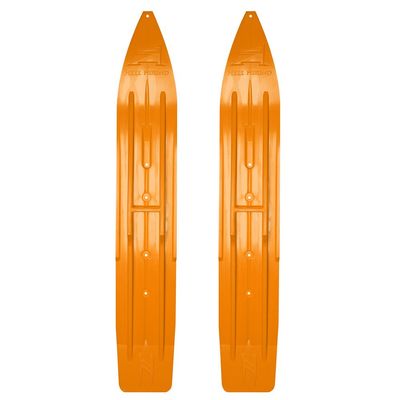 Pair of Orange Crush Slydog Hell Hound 7-1/4" Snowmobile Skis
