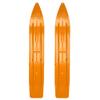 Pair of Orange Crush Slydog Hell Hound 7-1/4" Snowmobile Skis view 1