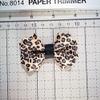 1 Pair Leopard Polka Dot Satin Fabric Double Bow Shoe Clips Vintage Style 2.8inch (1#) view 2