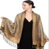 Achillea Soft Silky Reversible Paisley Pashmina Shawl Wrap Scarf w/Fringes (Grey Bronze) view 1