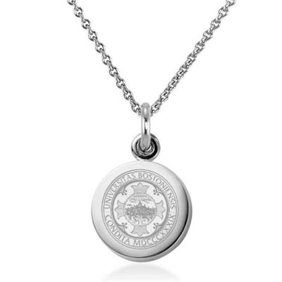 M. LA HART Boston University Necklace with Charm in Sterling Silver
