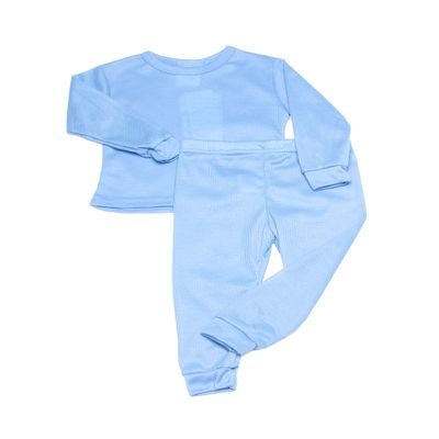 Boys Thermal Long Underwear Set (7, Light Blue)