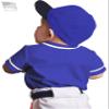 Hat and Beyond Kids Baseball Button Down Jersey (6T, 05up01_Royal Blue/White) view 4
