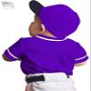 Hat and Beyond Kids Baseball Button Down Jersey (4T, 05up01_Purple/White) view 4