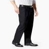 Dockers Men's Classic Fit Signature Khaki Lux Cotton Stretch Pants - Pleated (Regular and Big & Tall), Black, 40W x 32L view 2