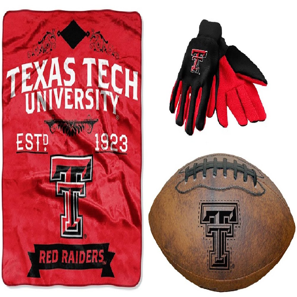 NCAA Texas Tech Red Raiders 3-Piece Sports Fan Kit, Red, 50" X 60"/9"