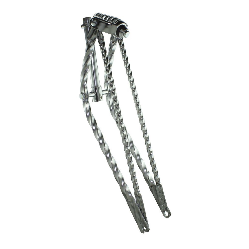 Fenix Cycles 26" Square Twisted Cruiser Spring Fork, Various Styles (Classic Straight)