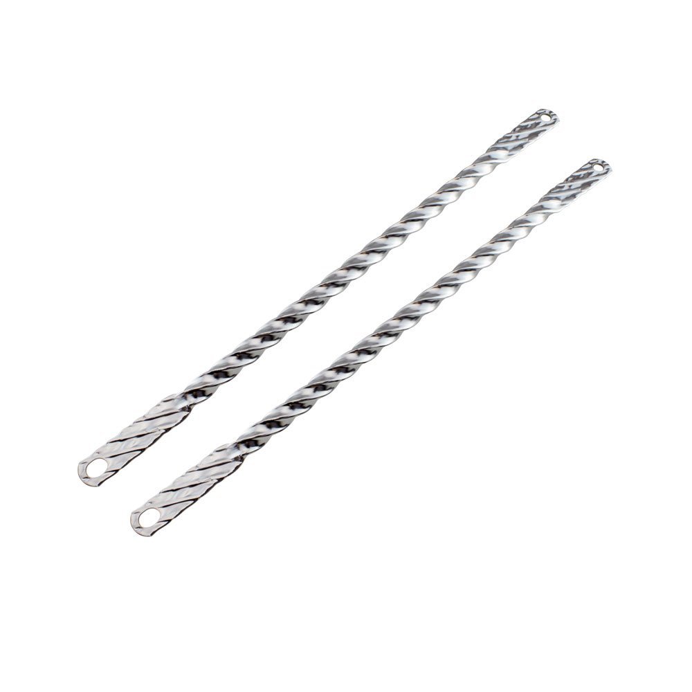 Fenix Cycles 20" Square Twisted Spring Fork Bars Chrome, Various Styles (Square)