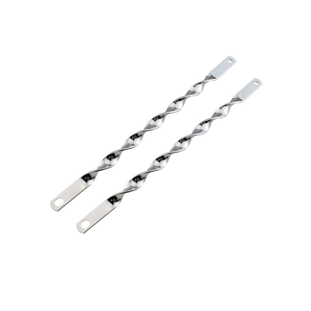 Fenix Cycles 16" Flat Twisted Spring Fork Bars Chrome