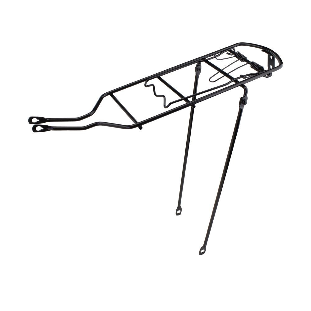 Fenix Cycles Steel 26" Bike Rear Rack Bicycle Carrier, 6 3/8in W x 19 1/2in L, (Black)