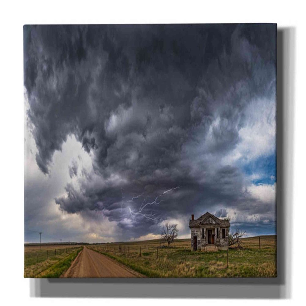 Epic Graffiti 'Pawnee School Storm' by Darren White, Canvas Wall Art, 26" x 40"