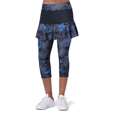 ANIVIVO Women Tennis Legging,Skirted Capri Leggings Tennis Pants for Women& Sports Skirted Leggings Tennis Clothing(Darkblue,L)