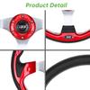 10L0L Golf Cart Steering Wheel, Universal Design Fit for Yamaha, EZGO RXV & TXT, Club Car DS, Club Car Precedent Tempo, Most Golf Cart(Red) view 4