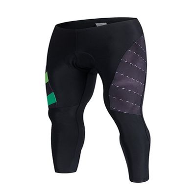 Uriah Men's Cycling Pants 3D Gel Padded Reflective Stripes Green Size L(CN)