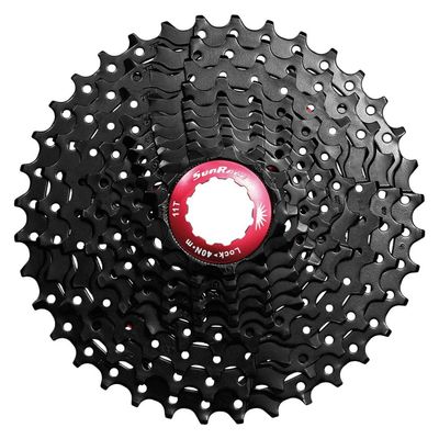 SunRace MX, Unisex_Adult, CSMX0, Black/red, 11-36D