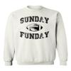 Promotion & Beyond Sunday Funday Funny Football Crewneck Sweatshirt, L, White view 1