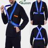 AUOON Reflective Running Vest,Safety Reflective Vest with Adjustable Strap for Running,Cycling, Motorcycle and Walking,Fits over Outdoor Clothing,Breathable Waterproof Lightweight (2 Pack Black Blue) view 3