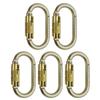 Auto Locking Carabiner 25KN (5-Pack) - Fusion Climb Ovatti - Professional Rock Climbing - Heavy Duty Steel Clip - Auto Locking Carabiner for Climbing, Rappelling, D Shaped - UIAA ANSI Compliant view 1