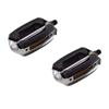 Fenix Cycles Krate Lowrider PVC Metal Bike Pedals, Various Sizes & Colors (Black/Chrome, 9/16") view 1