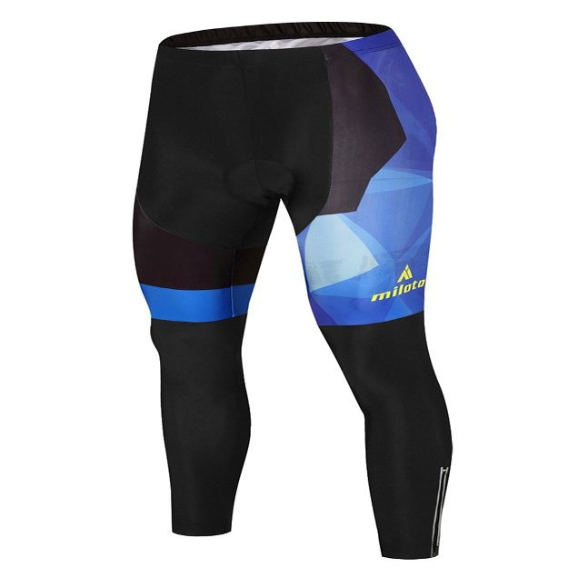 Uriah Men's Cycling Pants 3D Gel Padded Reflective Fancy Blue Size S(CN)