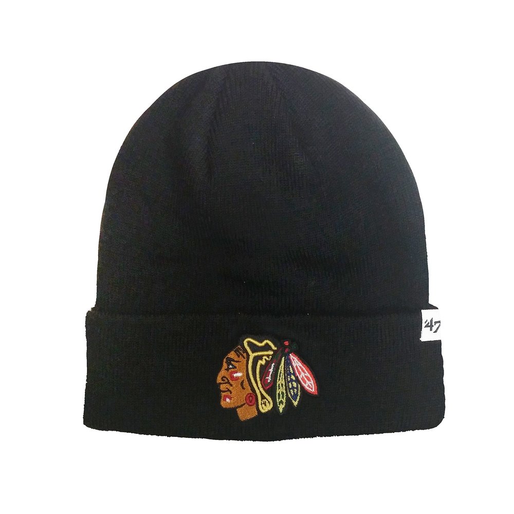 47 Chicago Blackhawks NHL Raised Cuff Knit Beanie