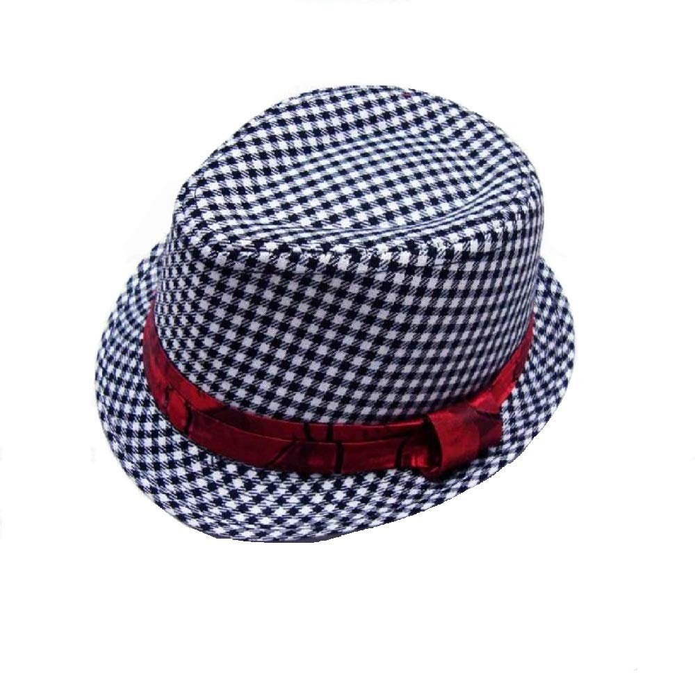 Hooyi Baby Boy Girl Fedora Jazz Hat Plaid Pot Cap (Multi)