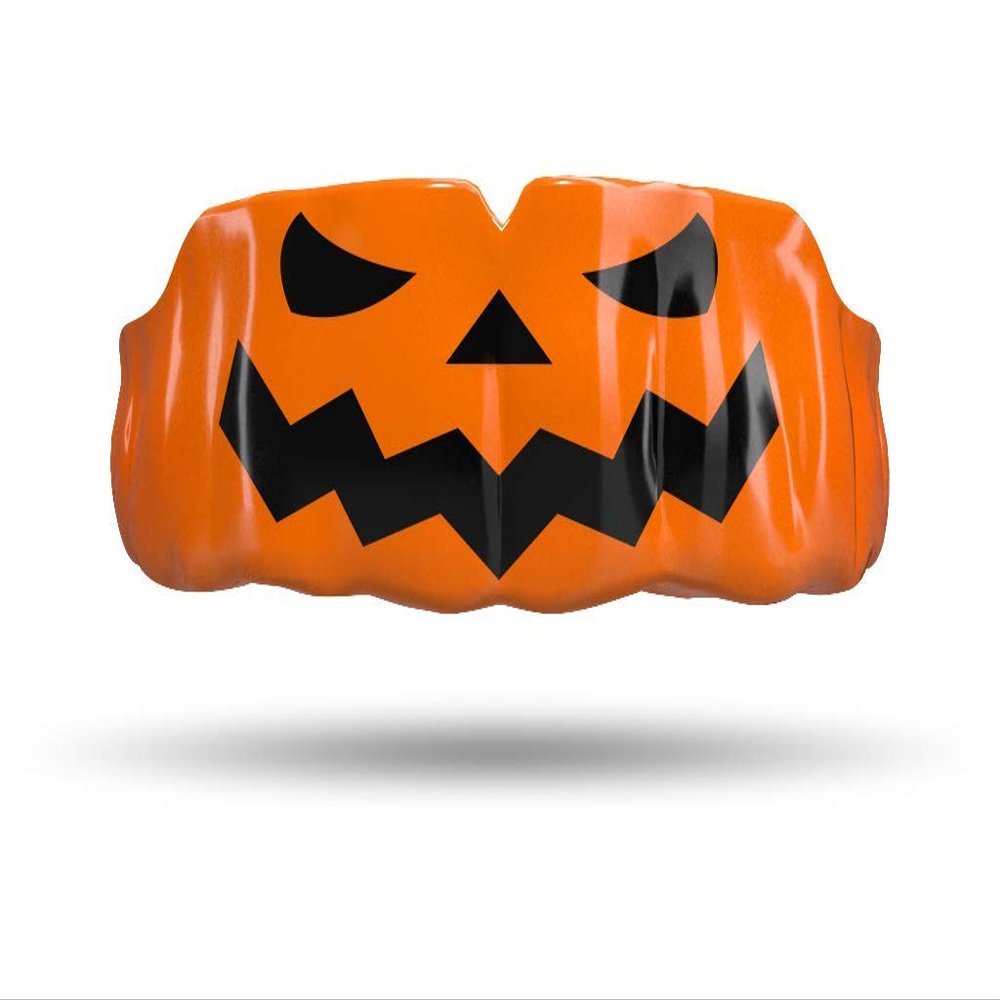Impact All Sports Mouthguard Lacrosse, Football, Hockey, Basketball, Jiu-Jitsu, and More, Breathable Mouthguard for Youth Adults, Professional Custom-Fit, Jack-O-Lantern