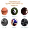 pumpuptheball Sport Ball Inflation Valve Kit (5 Replacement Valves) for Basketball, Soccer, Volleyball and Football view 2