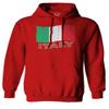 0039. Italia Vintage Distressed Italy Italian National Flag Sweatshirt Pullover Hoodie (RED, Small) view 1