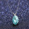 1pc Adabele Real Sterling Silver March Birthstone Necklace 16 inch 6mm Blue Aquamarine Round Cut Solitaire Cubic Zirconia CZ Stone Pendant Anniversary Birthday Women Gift NK16-A3 view 2