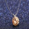 1pc Adabele Real Sterling Silver November Birthstone Necklace 18 inch 6mm Yellow Topaz Round Cut Solitaire Cubic Zirconia CZ Stone Pendant Anniversary Birthday Women Gift NK18-A11 view 2