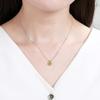 1pc Adabele Real Sterling Silver November Birthstone Necklace 18 inch 6mm Yellow Topaz Round Cut Solitaire Cubic Zirconia CZ Stone Pendant Anniversary Birthday Women Gift NK18-A11 view 3