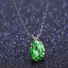 1pc Adabele Real Sterling Silver May Birthstone Necklace 16 inch 6mm Green Emerald Round Cut Solitaire Cubic Zirconia CZ Stone Pendant Anniversary Birthday Women Gift NK16-A5 view 2