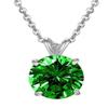 1pc Adabele Real Sterling Silver May Birthstone Necklace 16 inch 6mm Green Emerald Round Cut Solitaire Cubic Zirconia CZ Stone Pendant Anniversary Birthday Women Gift NK16-A5 view 4