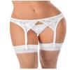 Womens Lace Adjustable Garter Belt Lingerie Intimates Black OS view 3