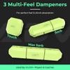 ADV Tennis Dampener with Custom Feel, Racket Shock Absorber to Reduce Vibration and Stay on The Racket, Engineered Poly-Silicone Tennis Racket Dampener, Volt, Variety 3-Pack view 2