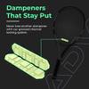 ADV Tennis Dampener with Custom Feel, Racket Shock Absorber to Reduce Vibration and Stay on The Racket, Engineered Poly-Silicone Tennis Racket Dampener, Volt, Variety 3-Pack view 3