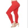 ALWAYS Soft Leggings for Women - High Waisted Tummy Control Compression Yoga Workout Pants Red Regular view 1