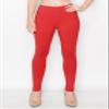 ALWAYS Soft Leggings for Women - High Waisted Tummy Control Compression Yoga Workout Pants Red Regular view 4