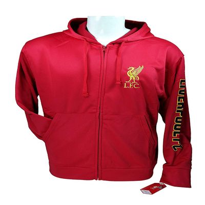 Liverpool F.C. Front Fleece Jacket Sweatshirt Official License Soccer Hoodie Medium 016