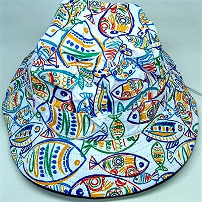 Fun Well Sun Hat Adjustable Baby Infant Toddler Child New Patterns Premium Quality Gift (Small, Fish Art)