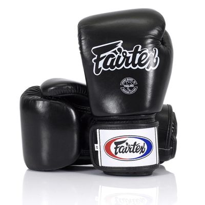Fairtex BGV1 Muay Thai Boxing Training Sparring Gloves for Men, Women, Kids| Premium Quality, Light Weight & Shock Absorbent 14 oz Boxing Gloves -Black