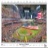 2017 World Series Majesty Houston Astros Minute Maid Park w/Game Inserts and Facsimile Signatures Field Stadium - 13.5x39 Panoramic Poster. Frame Dimensions 13.5x39 with Black Metal Frame #2119 view 1